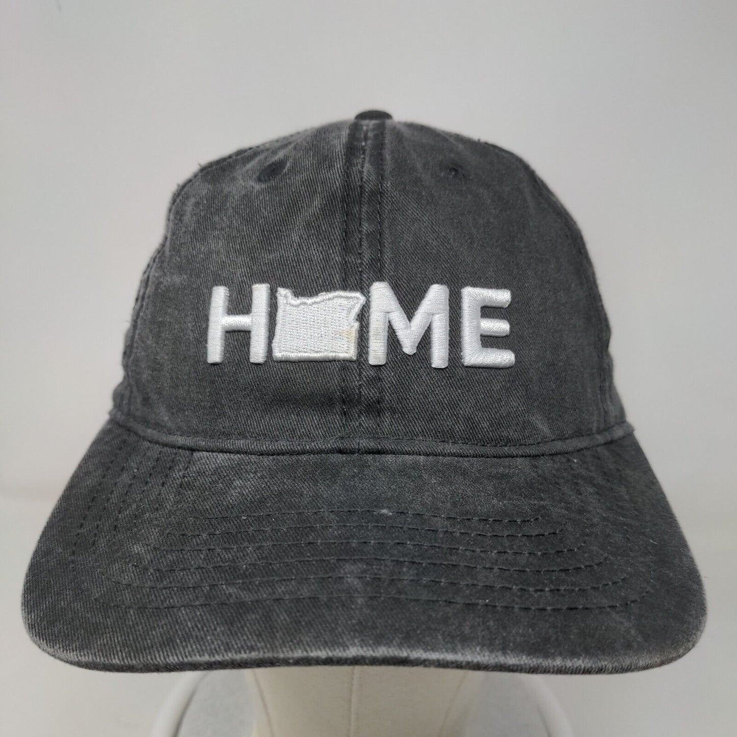 Home Free Oregon Slideback Hat Gray OSFM Embroidered Adjustable Vented Holes