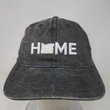 Home Free Oregon Slideback Hat Gray OSFM Embroidered Adjustable Vented Holes