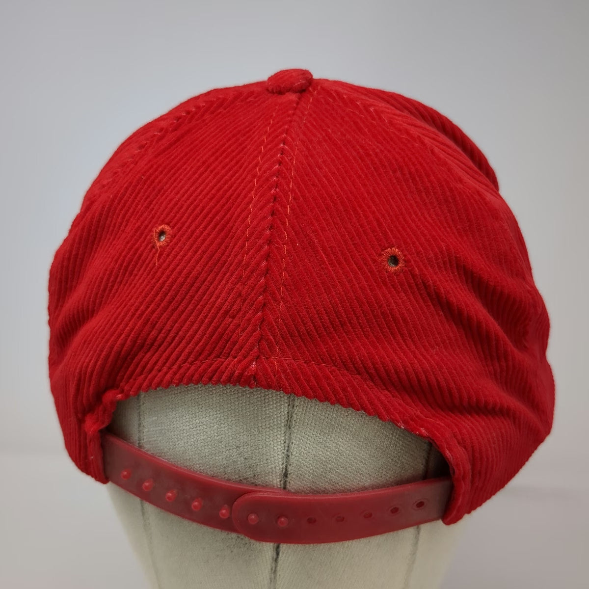 Trucker Red One Size Corduroy Snapback Hat Certified Graphic Embroidered Logo