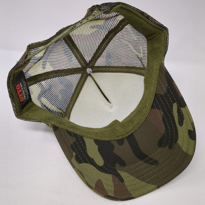 Waipouli Restaurant Snapback Rope Trucker Hat Camo One Size Mesh Back
