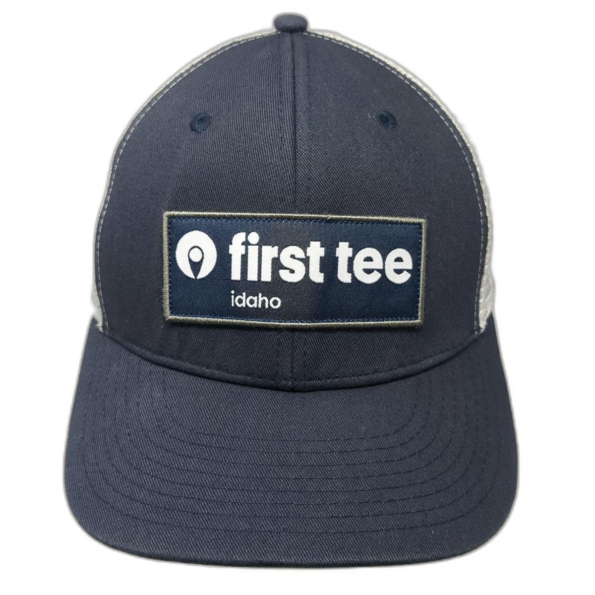Pukka Trucker Hat Blue One Size First Tee Idaho Golf Patch Snapback Mesh Back