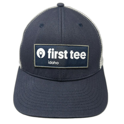 Pukka Trucker Hat Blue One Size First Tee Idaho Golf Patch Snapback Mesh Back