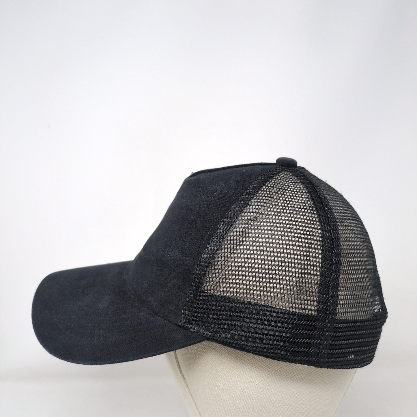 Blue Sheep Snapback Mesh Back Trucker Hat Black One Size Adjustable Solid