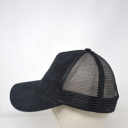 Blue Sheep Snapback Mesh Back Trucker Hat Black One Size Adjustable Solid