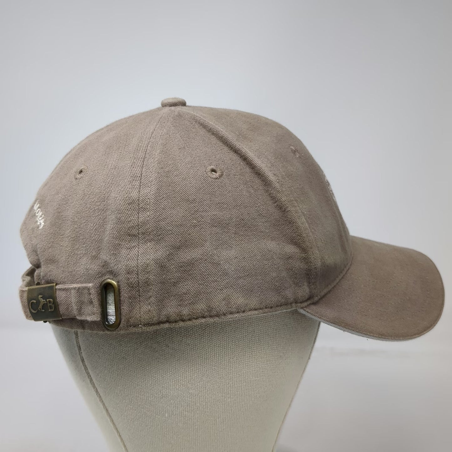 Ducit Supra Montes Baseball Cap Brown Heraldic Crest Latin Text Adjustable Hat