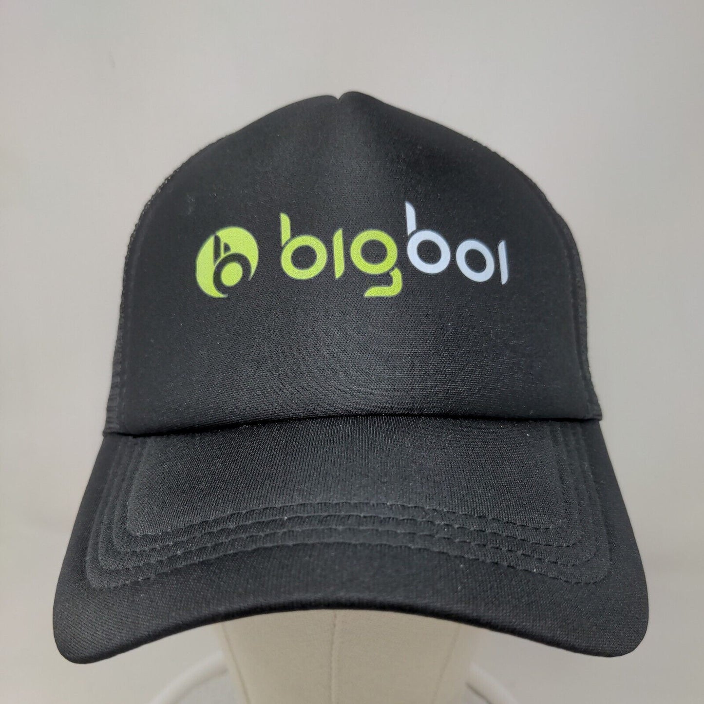 Big Boi Men's Snapback Mesh Back Trucker Hat Black Graphic Logo 100% Polyester