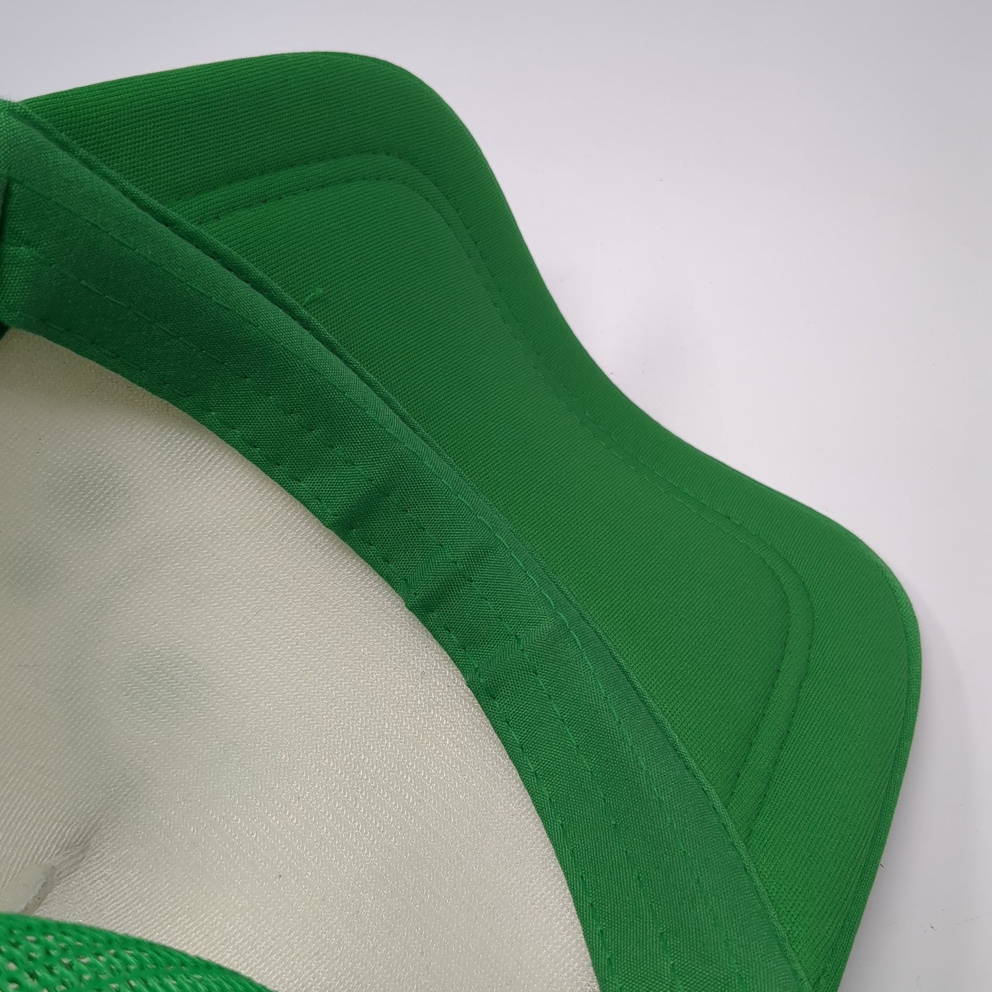 Smiley Face Shamrock Snapback Trucker Hat Green One Size Mesh Back