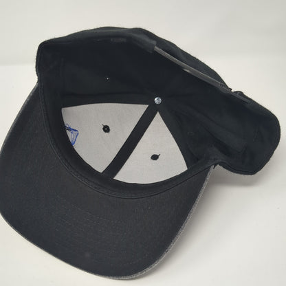 Sport-Tek Snapback Hat Black One Size Adjustable Embroidered 6 Panel Yupoong