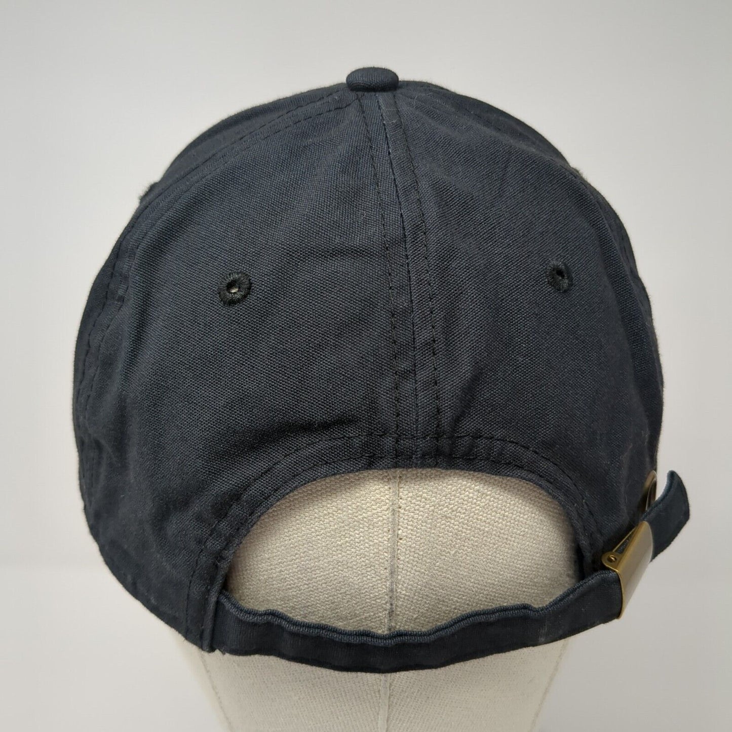 Universal Thread Slideback Hat Black One Size Adjustable Solid 6 Panel