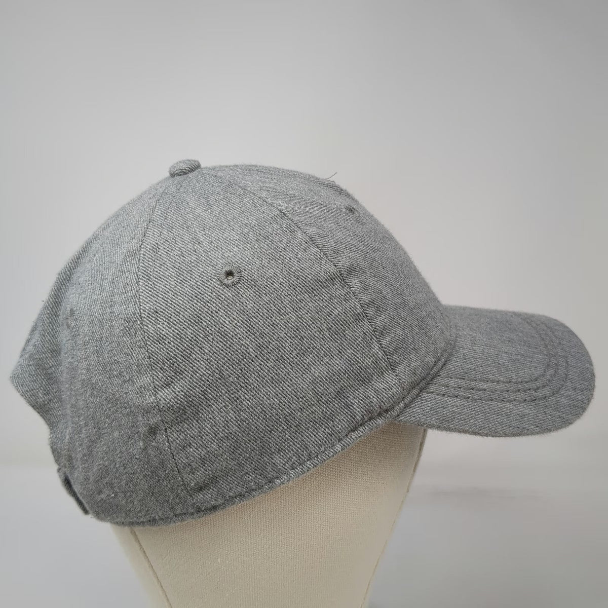 Roxy 5 Panel Hat Gray One Size Leather Logo Patch Strapback Surf Beach Sport
