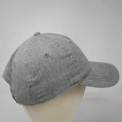 Roxy 5 Panel Hat Gray One Size Leather Logo Patch Strapback Surf Beach Sport