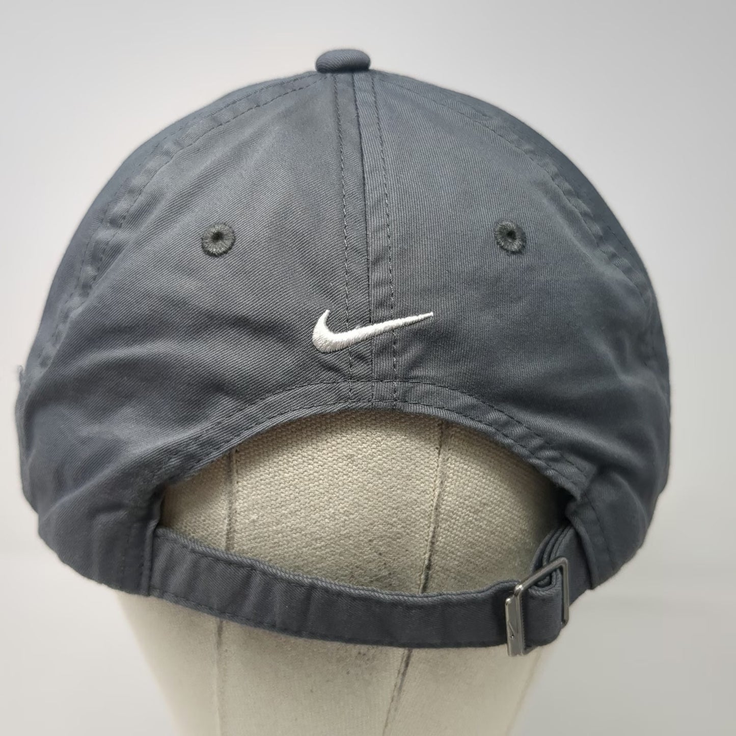 Nike Baseball Cap Gray One Size Dri-Fit Heritage86 Slideback Draft Kings Hat