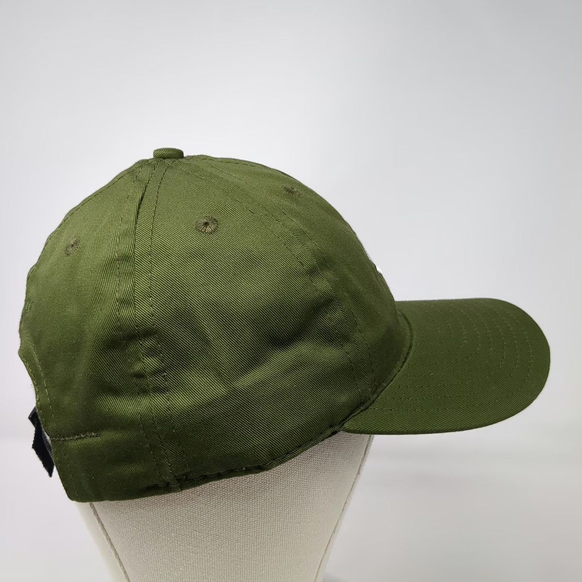 Rivian Baseball Cap Green White One Size Cotton Made in USA Adjustable Strap Hat
