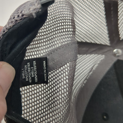 H Snapback Trucker Hat Black One Size Adjustable Mesh Back Richardson