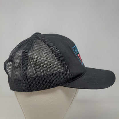 Yupoong Men's Snapback Mesh Back Hat Black Neon Taco Lake of the Ozarks Logo