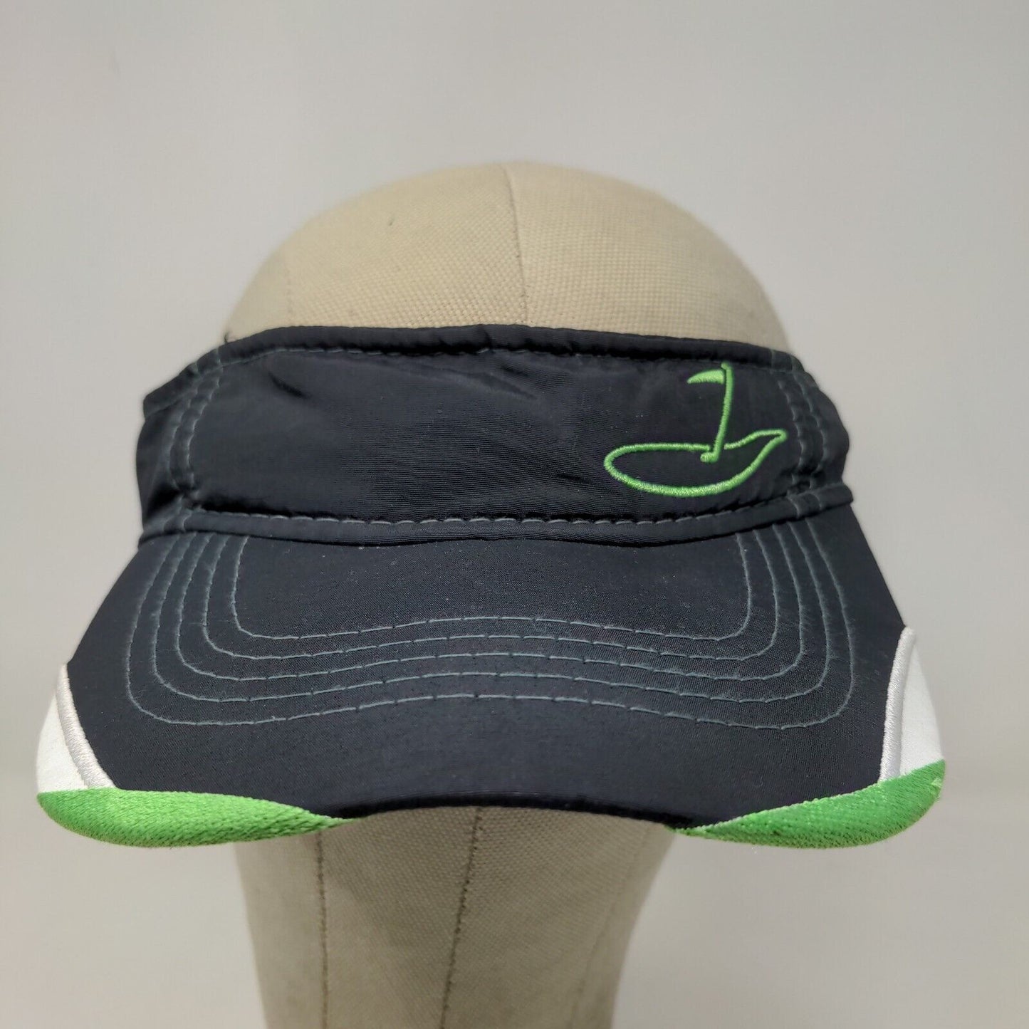 Signatures Men's Strapback Sun Visor Cap Hat Black Adjustable Golf Logo