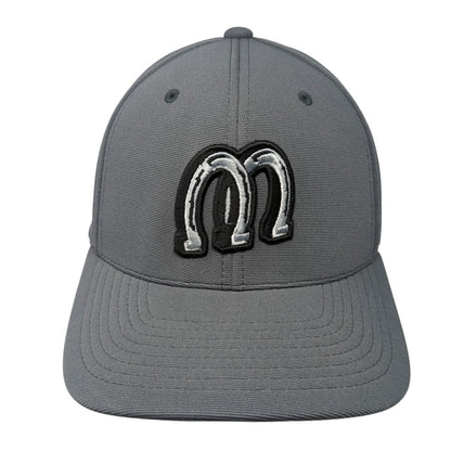 Billings Mustangs Fitted Hat Gray 7 3/8-8 Performance Pacific Headwear
