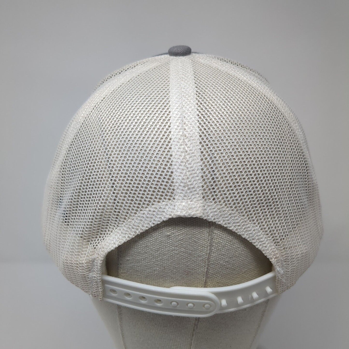 EB Snapback Trucker Hat Gray One Size Adjustable Mesh Back Port Authority
