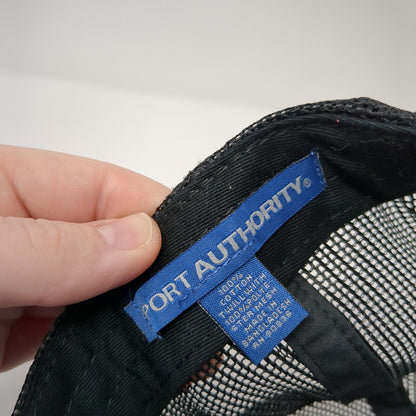 The Human Bean Snapback Trucker Hat Black OS Adjustable Mesh Port Authority