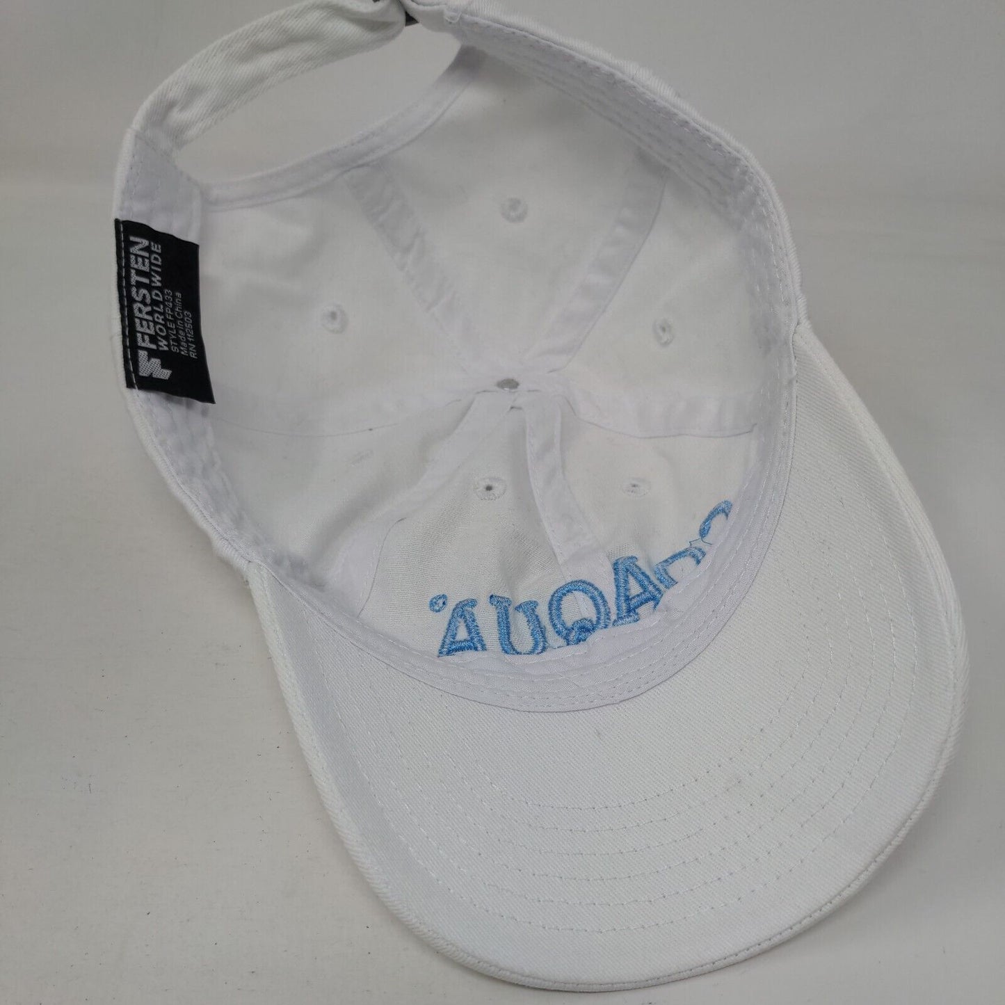Coaqua Slideback Hat White One Size Adjustable Embroidered Fersten Worldwide