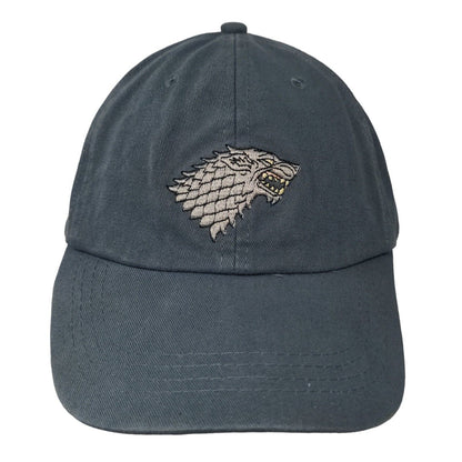 Game of Thrones Men's Slideback Hat Blue Adjustable Embroidered House Stark Logo