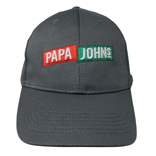 Papa Johns Men's Strapback Hat Gray Embroidered Logo Employee Uniform