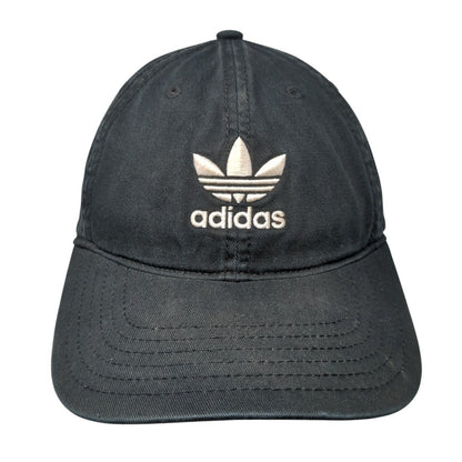 Adidas Trefoil Slideback Hat Black One Size 3 Stripes Logo Adjustable