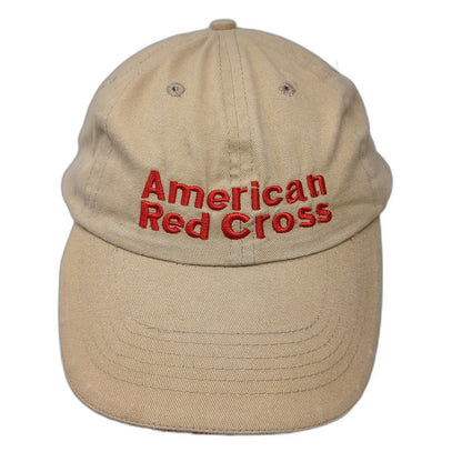 OmniSource American Red Cross Baseball Cap Beige OSFM Flag Give Blood Cotton Hat