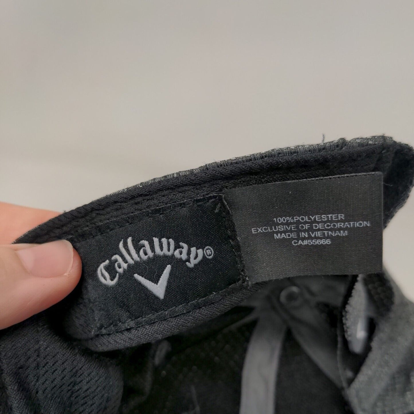 Callaway Odyssey Strapback Hat Gray One Size Embroidered Adjustable