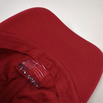 Old Navy Baseball Red S/M Slideback 2002 American Flag Embroidered Cotton Hat