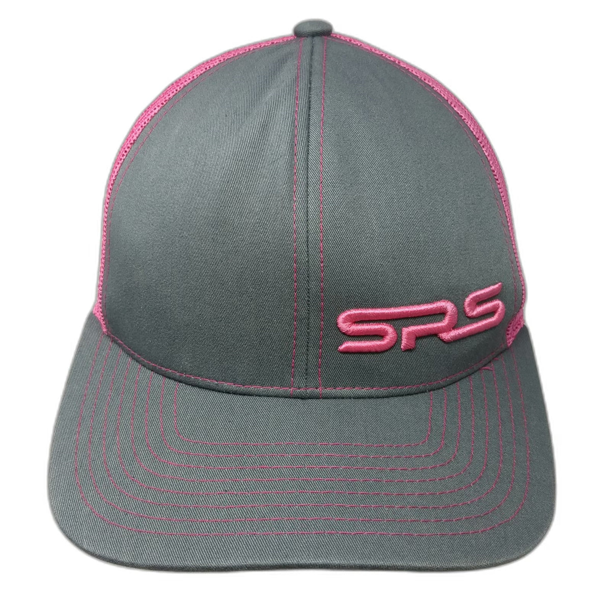 Pacific Headwear Gray Pink Trucker Hat OS SRS Snake River Stampede Mesh Snapback