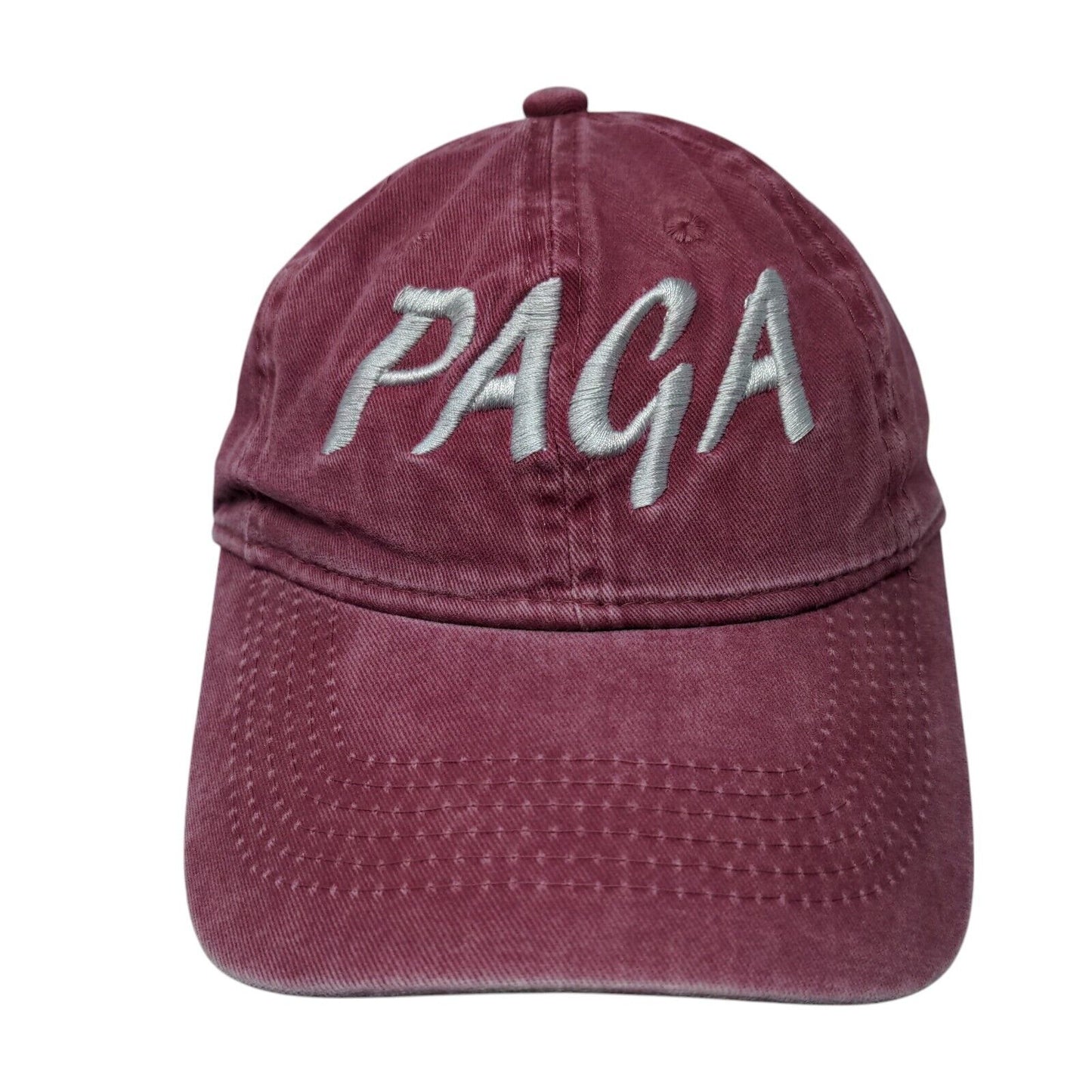 Paga Slideback Hat Red OSFA Adjustable Embroidered Solid 6 Panel
