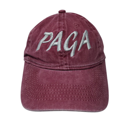 Paga Slideback Hat Red OSFA Adjustable Embroidered Solid 6 Panel