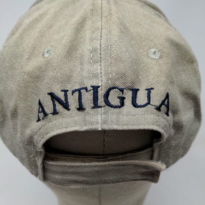 Antigua Men's Strapback Hat Beige Size 58CM Embroidered Beach Palm Tree Logo