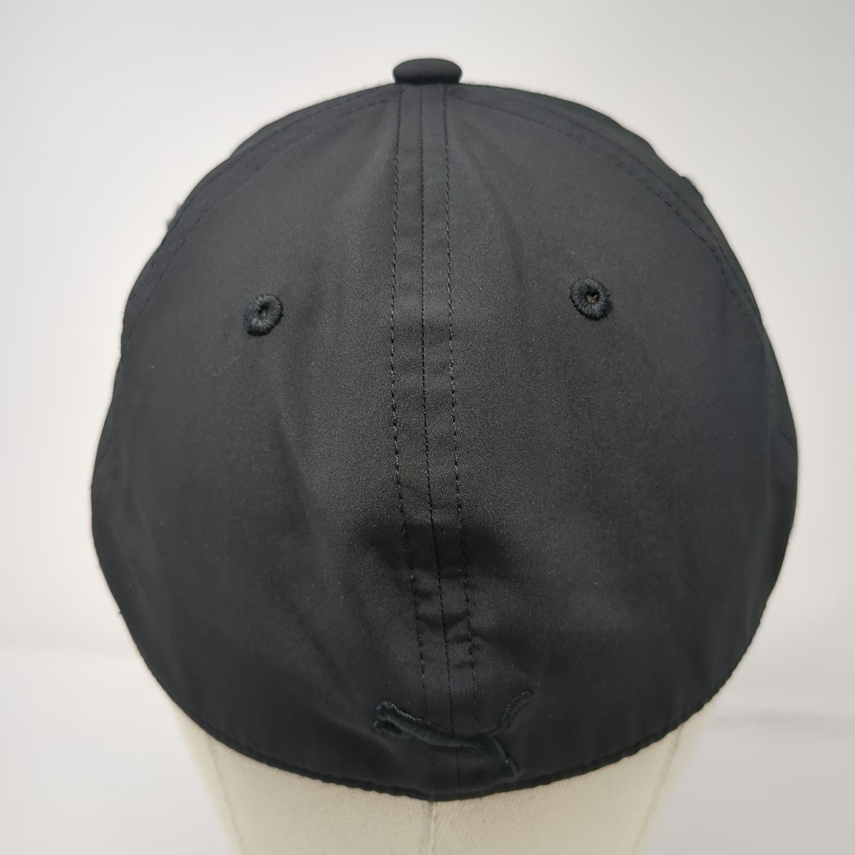 Puma Baseball Cap Black One Size Stretch Fit Performance Raised Logo Sport Hat