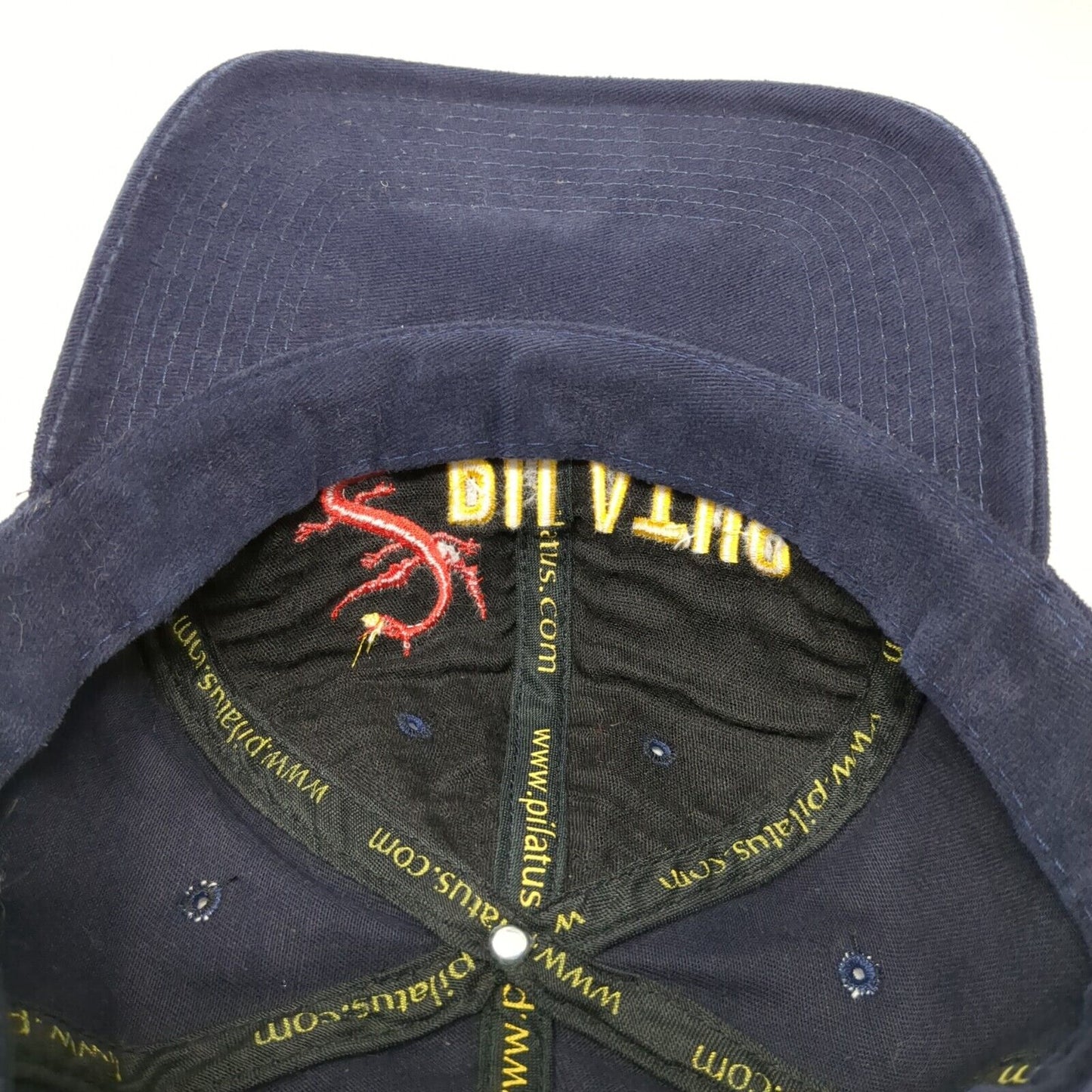 Pilatus Strapback Hat Blue One Size Adjustable Embroidered Vented Holes 6 Panel