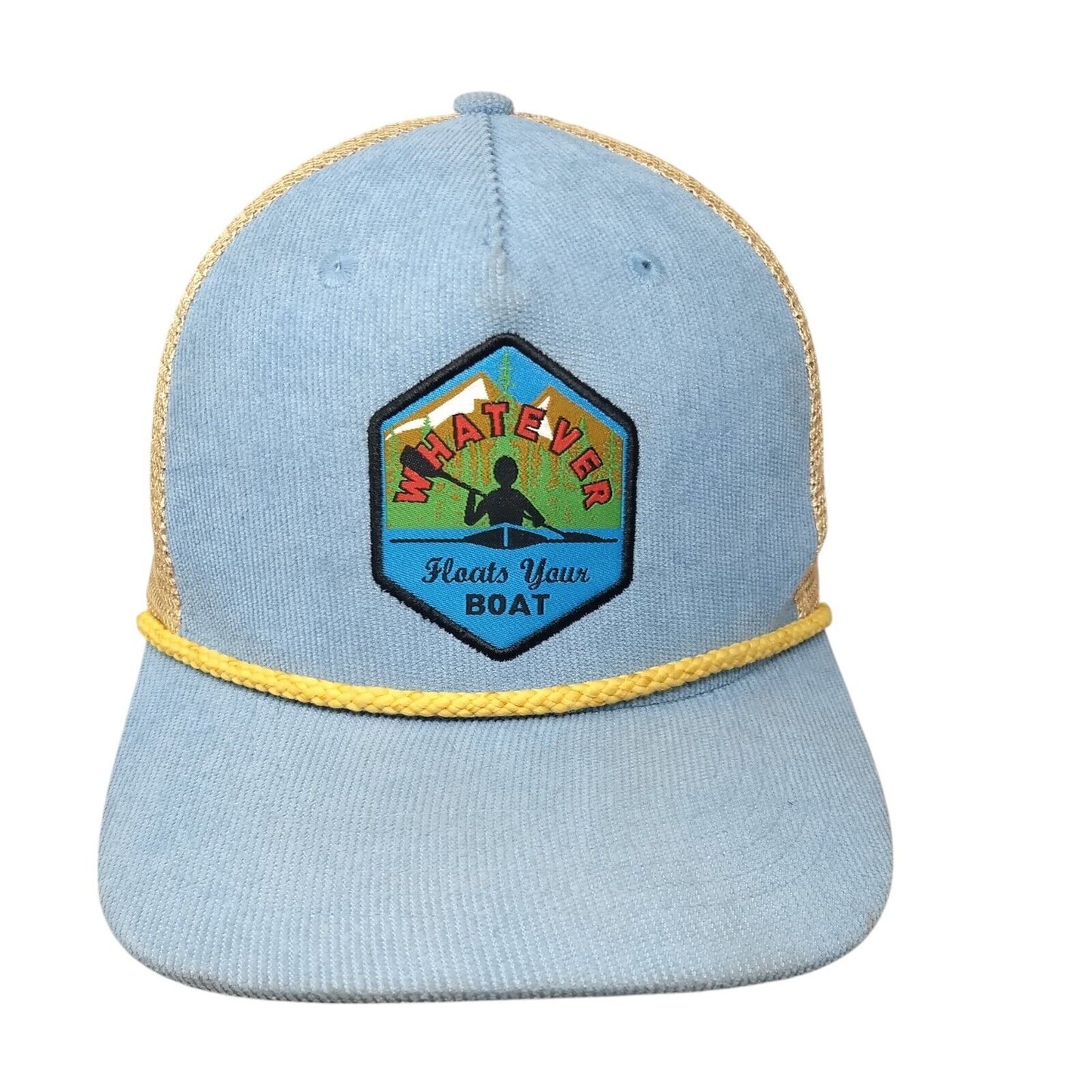 Whatever Floats Your Boat Snapback Rope Trucker Hat Multi OSFA Mesh Back