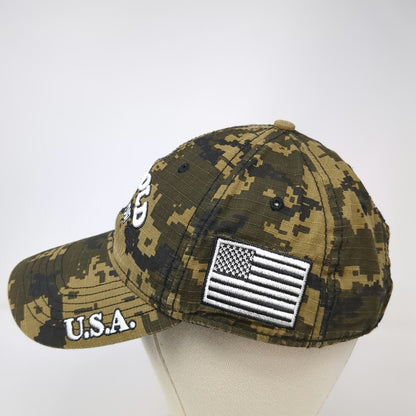 Center Stage Baseball Cap Green One Size Leupold Digital Camo USA Flag Hat