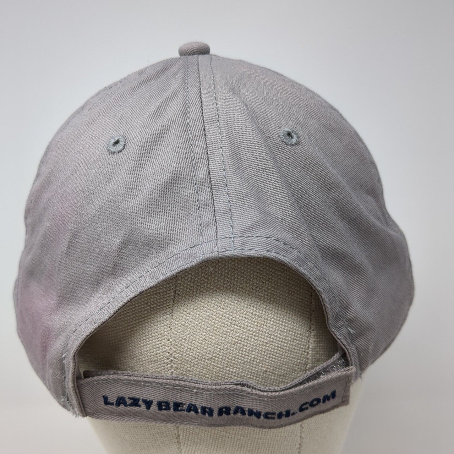 Lazy Bear Ranch Strapback Hat Gray One Size Adjustable Embroidered Otto