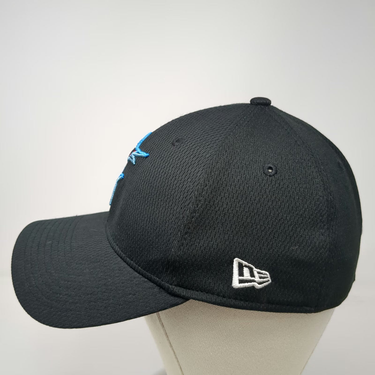 New Era Miami Marlins MLB Baseball Cap Black L 39THIRTY Stretch Fit Fitted Hat