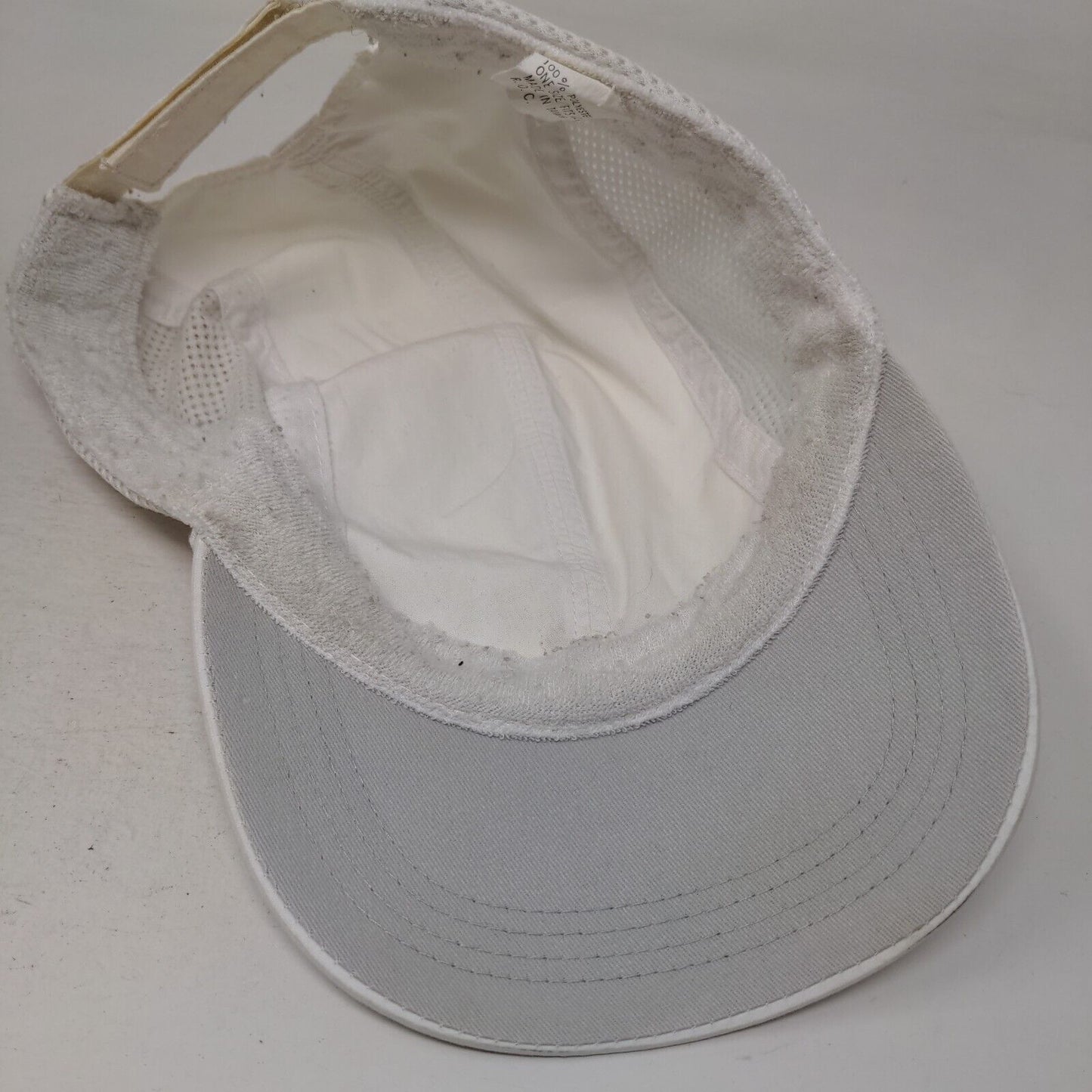 Wilson Strapback Hat White OSFA Embroidered Logo Mesh Trim Adjustable