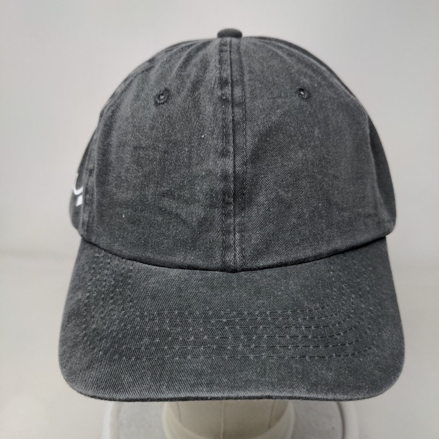 AS Slideback Hat Gray One Size Adjustable Solid 6 Panel Port Authority