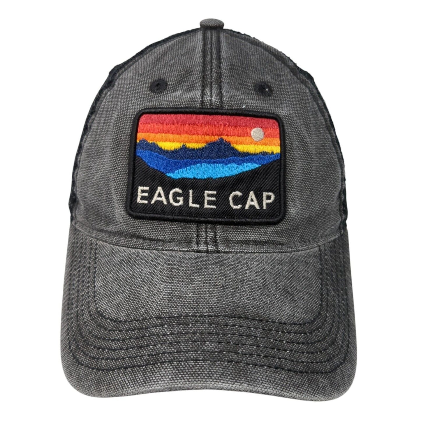 Eagle Cap Snapback Trucker Hat Gray OS Adjustable Embroidered Mesh Back Legacy