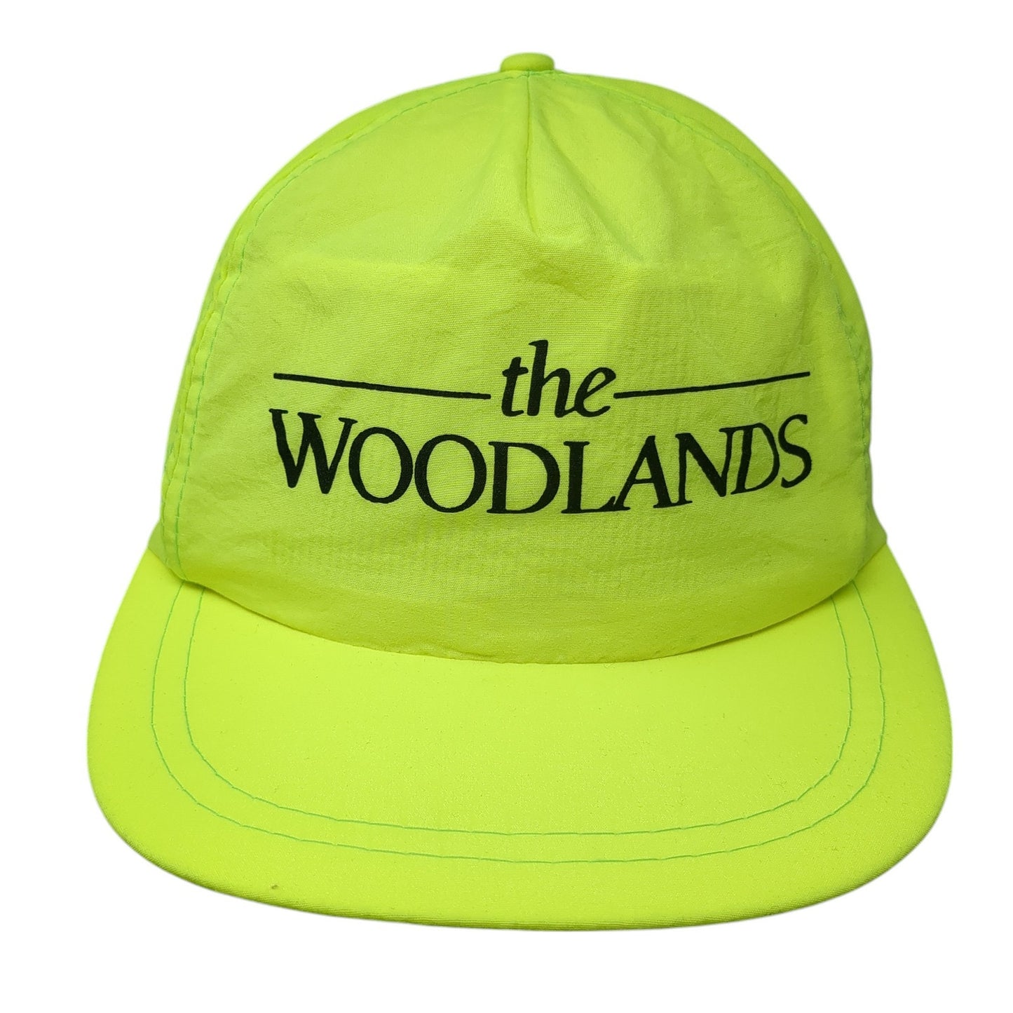 The Woodlands Snapback Hat Green One Size Adjustable Lightweight Nylon