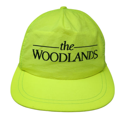The Woodlands Snapback Hat Green One Size Adjustable Lightweight Nylon