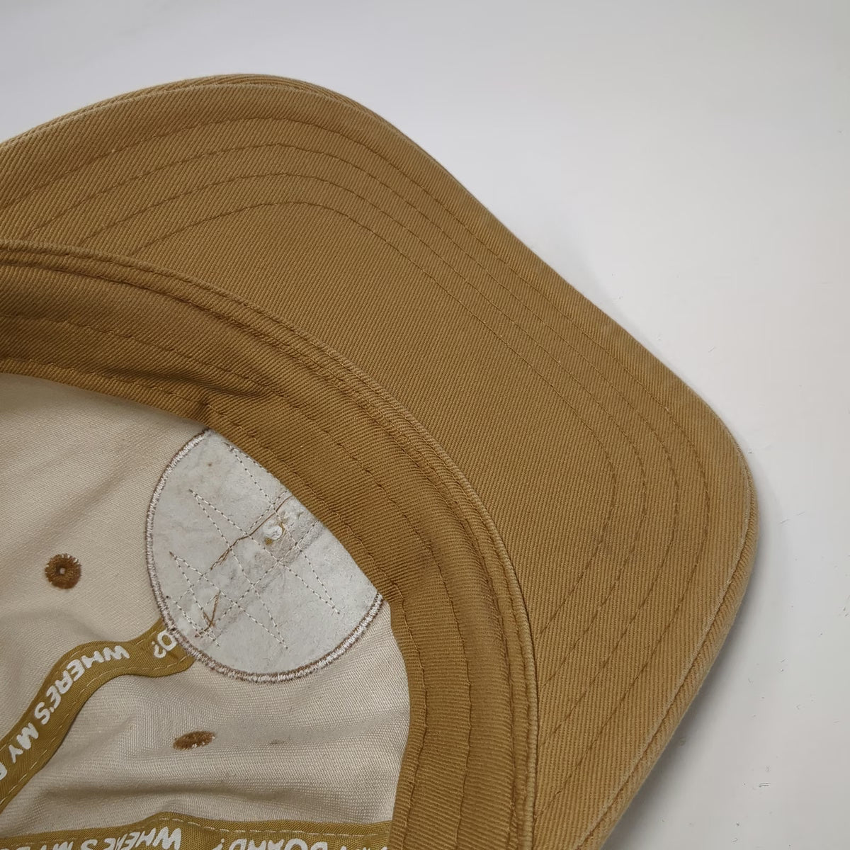 Pukka 3rd Stone Hawaii Snapback Hat Beige One Size Cotton Two Tone Gold Surf