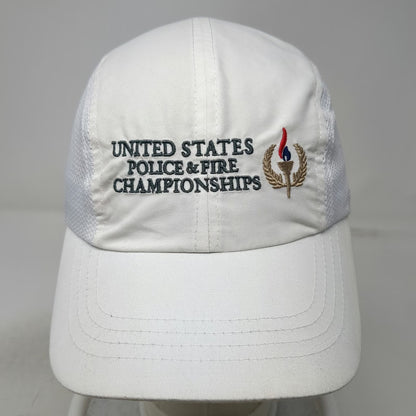 HA Baseball Cap White One Size Police & Fire Championships Mesh Strapback Hat