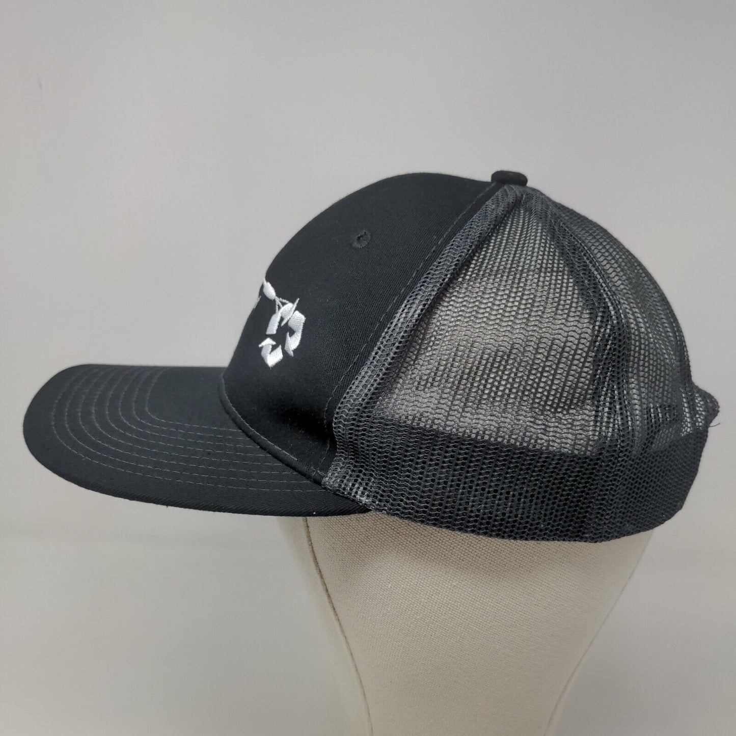 Port Authority Men's Snapback Mesh Back Hat Black Beco Equipment Recycling Logo