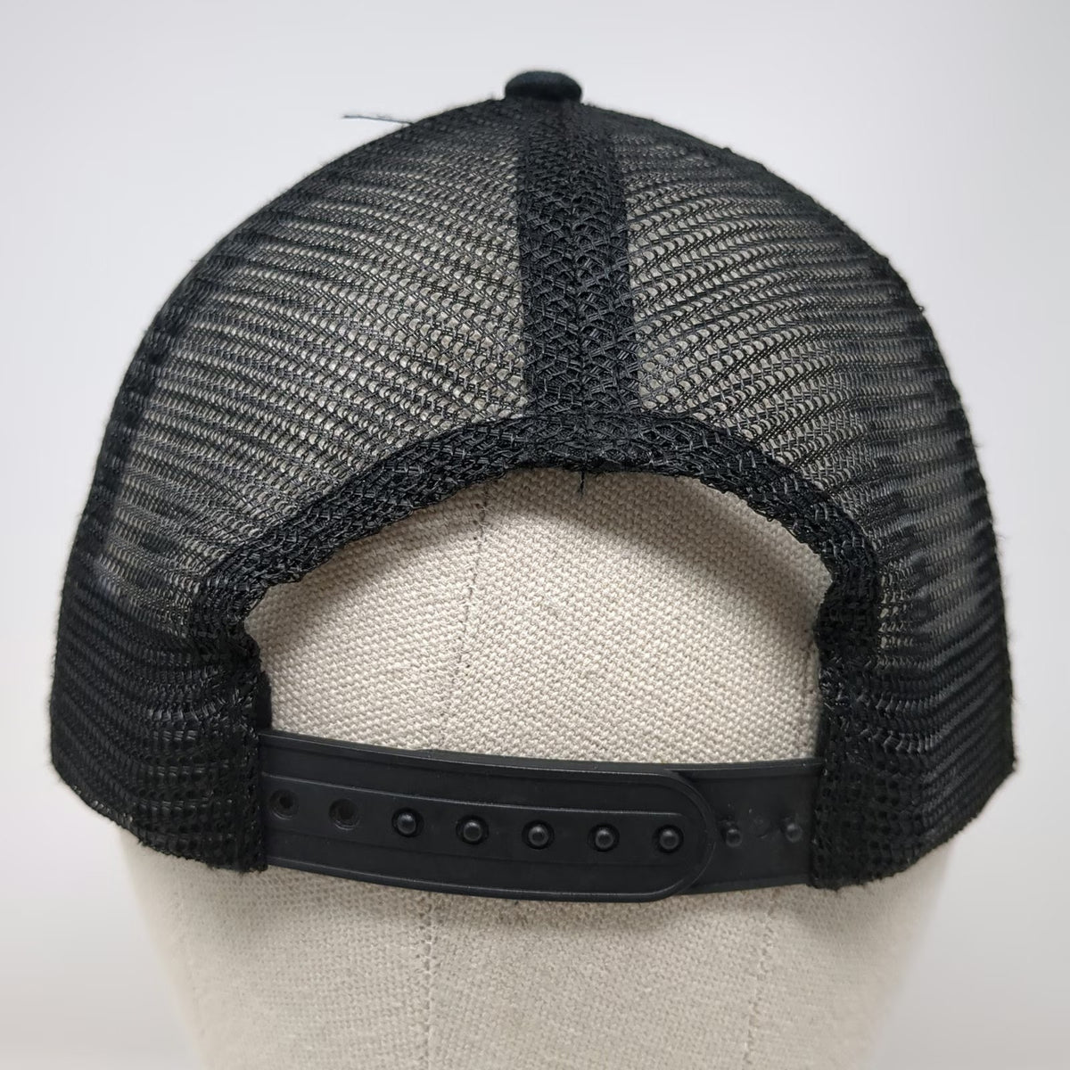 K-BIG Trucker Hat Black Blue One Size J Morgan Salon Company Mesh Snapback Logo