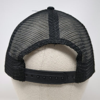 K-BIG Trucker Hat Black Blue One Size J Morgan Salon Company Mesh Snapback Logo